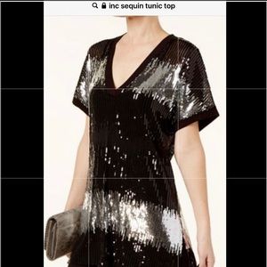 I.N.C Sequin Tunic Top
